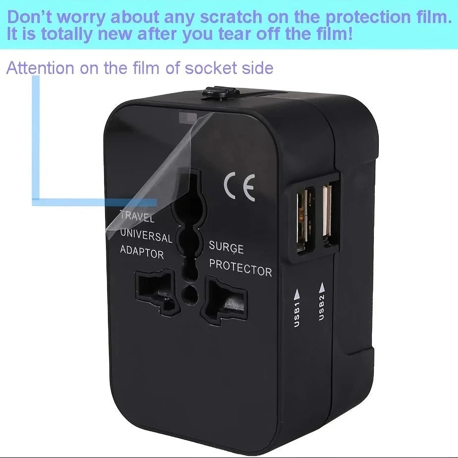 Worldwide Travel Adapter Dual USB