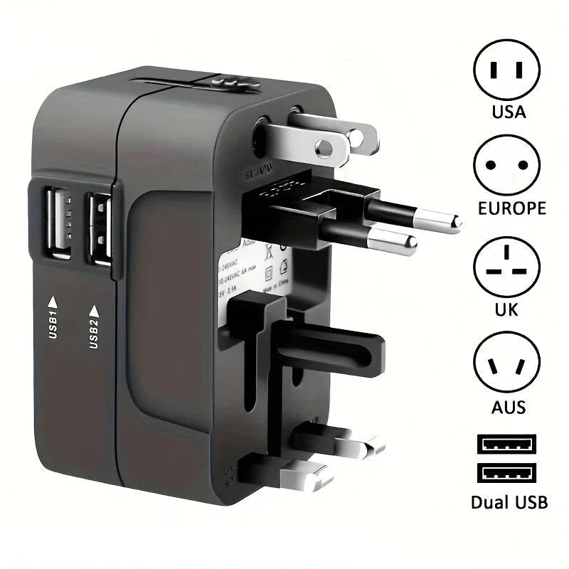 Worldwide Travel Adapter Dual USB